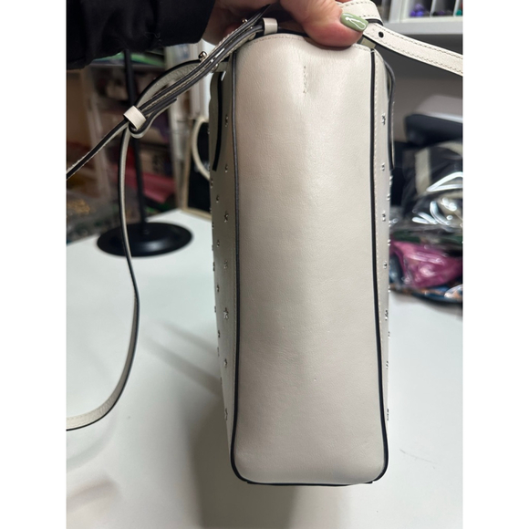 Women's Jimmy Choo Crossbody Bag White Silver Studded One Size - Picture 6 of 14